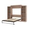 Bestar Pur Queen Murphy Bed and 2 Storage Units (115W) in rustic brown 26883-000009 - alternate 5